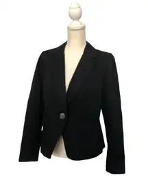 British Khaki Black Women Jacket M One Botton with Pockets Front Full Line