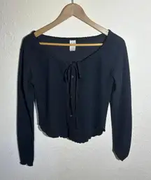 Free People Black Girly Long Sleeve Size Medium