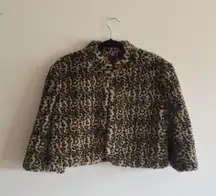 Material Girl Faux Fur Crop Jacket