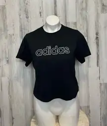 Adidas black crop top