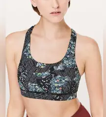 Lululemon Invigorate Sports Bra Assemblage Alpine Black  Floral Gym Size 2