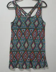 Rubbish Tribal Multi Color Print Tank Top