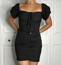 , black, mini dress