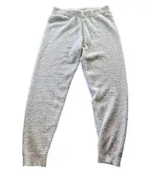 Charlie Paige Womens Light Grey Jogger Soft Plush Sweatpants Size L/XL