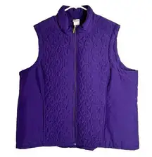 Just My‎ Size - Purple Zip Up Vest - Sz. 1X