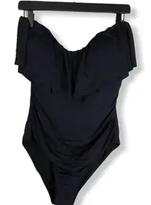 NWT Jantzen Ruffle Bandeau One Piece Swimsuit