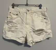 White Denim Shorts