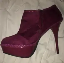 Burgundy Platform Heels