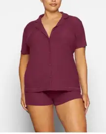 Women's Burgundy Sleepwear Top