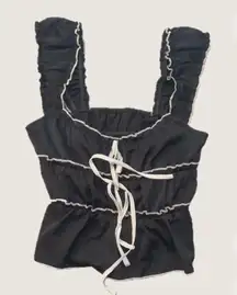 Cider Black and White Top