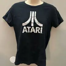 Atari Gaming Black T-Shirt Casual Retro 80’s Womens Large