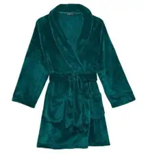 Victoria's Secret Plush Short Robe for Women Forest Green Size XS/S