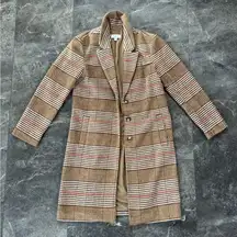 Evereve Rose Coat Brown Heavy Pea Coat Size XS NWOT