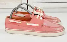 Sperry‎ Top Sider Sequin Deck Shoes Coral Orange Womens 9
