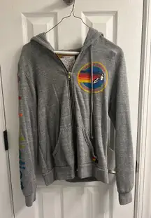 Aviator Nation Grey Zipup hoodie