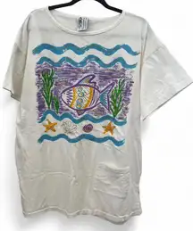 Vintage Fish Graphic Tee Dress 