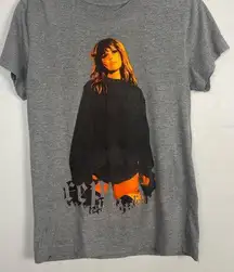 Womens Sz M Gray Reputation Graphic Concert T-shirt