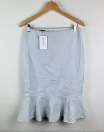 NWT Pamela Roland Pinstripe Mermaid Mini Skirt 6