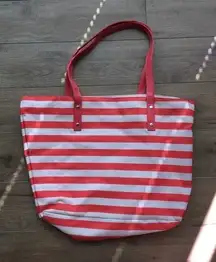 5/$15 -‎ Summer Striped Beach Bag Tote Pink