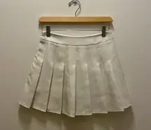 White Pleated Skirt