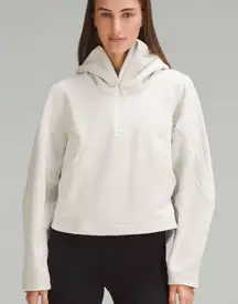 Lululemon Looped Terry Fleece Half-Zip Hoodie in Bone Women’s 6