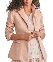 Loveshackfancy Lula Wool-Blend Blazer‎ in Pink 0