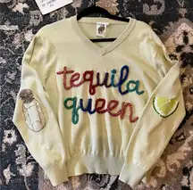 Queen of Sparkles Green Tequila Queen Sweater