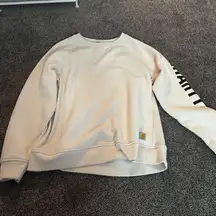 Carhartt White Crewneck Sweater Classic Fit
