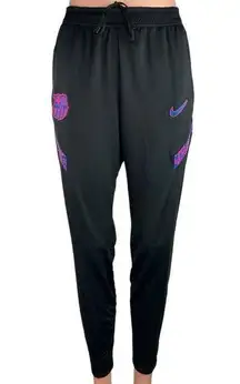 Nike Dri Fit Womens Black Athletic Drawstring Jersey Sweatpants Jogger Pants M