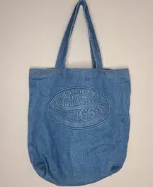 Vintage Blue Denim Jean‎ Tote Shoulder Bag Route 66 Made in USA