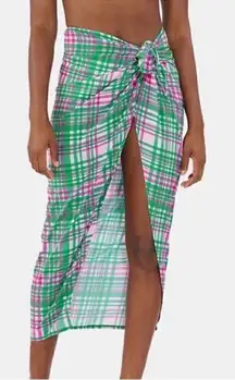 Revolve Plush Plaid Sarong Skirt(Size Medium)