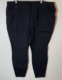 Carhartt‎ Fitted 2X Black Utility Work Pants Women's Short Stretch Pocket