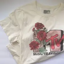 MTV Music Television floral graphic print t-shirt, size XXL