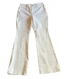 Good American Good Legs Flare White Jeans GCBRW14PT Stretch Flattering Size 15
