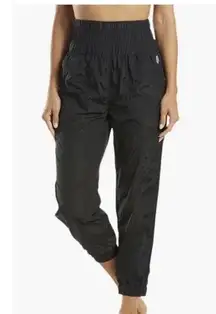 FP Movement The Way Home Joggers Black XS High Rise Nylon Track Pants NWT $60