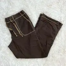 Wide Leg Cargo Style Pants Women’s Sz 14 Brown