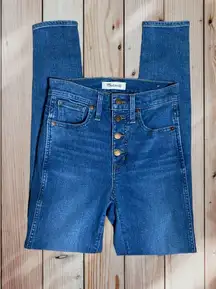 10" High-Rise Skinny Crop Jeans: Button-Front TENCEL™ Denim Edition