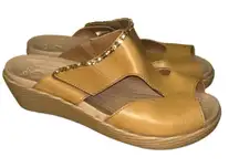 Crocs Embellish Sandals Wedge Slide Tan