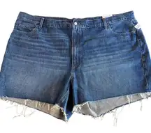 OLD Navy Raw hem shorts Size 28 High-rise slouchy Straight secret slim pockets