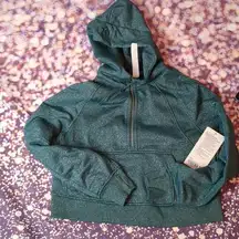 Lululemon  storm teal/silver scuba oversized half zipped hoodie spark size XS/S