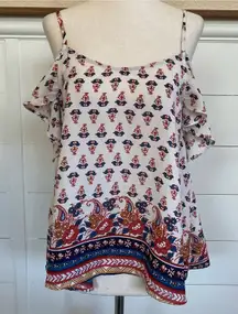 Anthropologie Sophie Rue Boho‎ Cold Shoulder Blouse