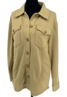 BAGATELLE‎ COLLECTION Heavy Knit Button Down Shacket XSmall Nwt Khaki Tan