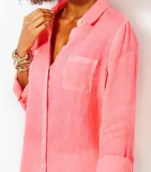 Lilly Pulitzer Coral Button-Down Shirt