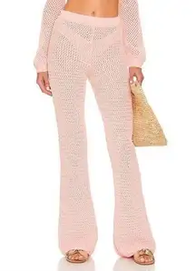 NWOT REVOLVE Tularosa Andy Open Stitch Knit Pant Pink Size L