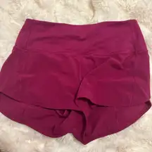 Magenta Lululemon Shorts Speed Up