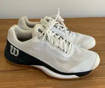 Wilson Rush Pro Ace tennis navy and white shoes Women's size 7.5