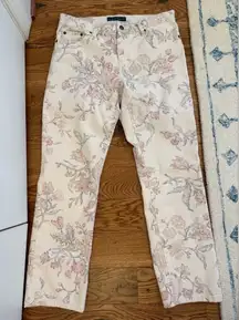 LRL Lauren Jeans Co. Ralph Lauren Multicolor Floral Modern Straight Ankle Size 8