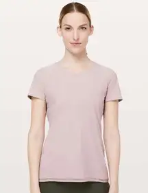 Lululemon Into the Sun Short Sleeve Powdered Mauve Size