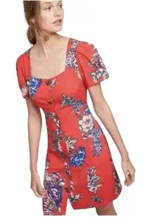 Anthropologie Maeve Caldwell‎ Buttondown Floral Dress 0