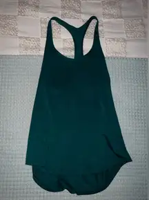 Lulu Lemon Loose Light Forest Green Athletic Razorback Tank Top
